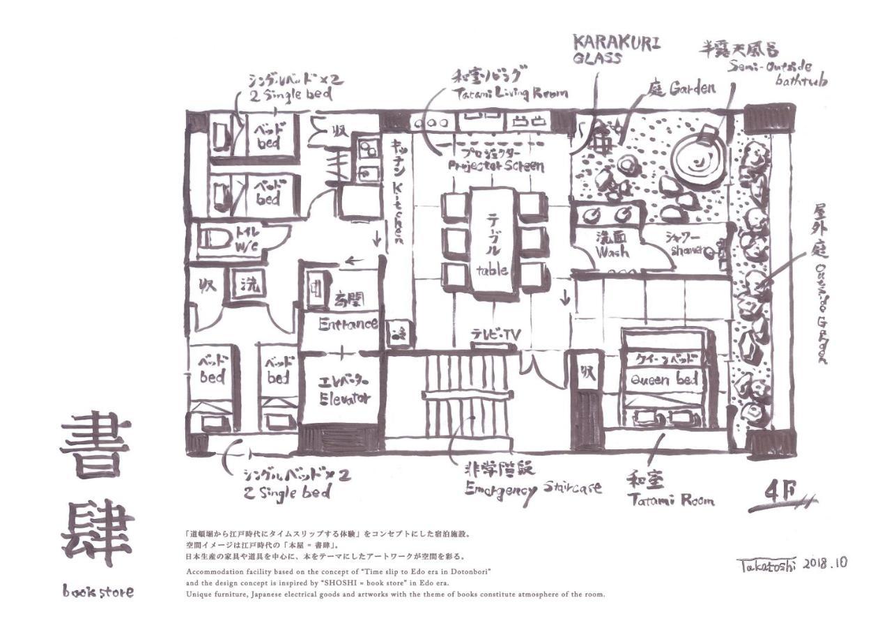 Konjaku-So Dotonbori Garden Spa Stay 大阪 外观 照片